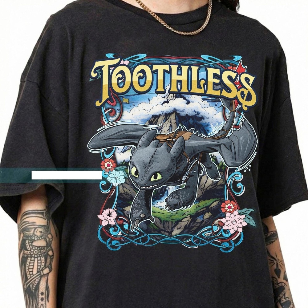 Toothless Dragon T-Shirt, How To Train Your Dragon Fan Tee